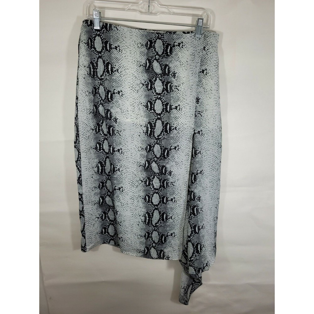 NWT EVENUEL Size Large Skirt snake print WOMEN'S black white y2K 90s vibes